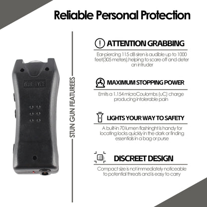 Portable Mini Stun Gun Flashlight